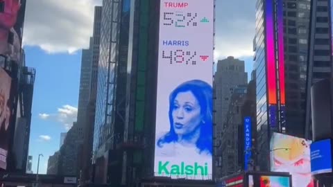 Live election odds 24/7 on Times Square.