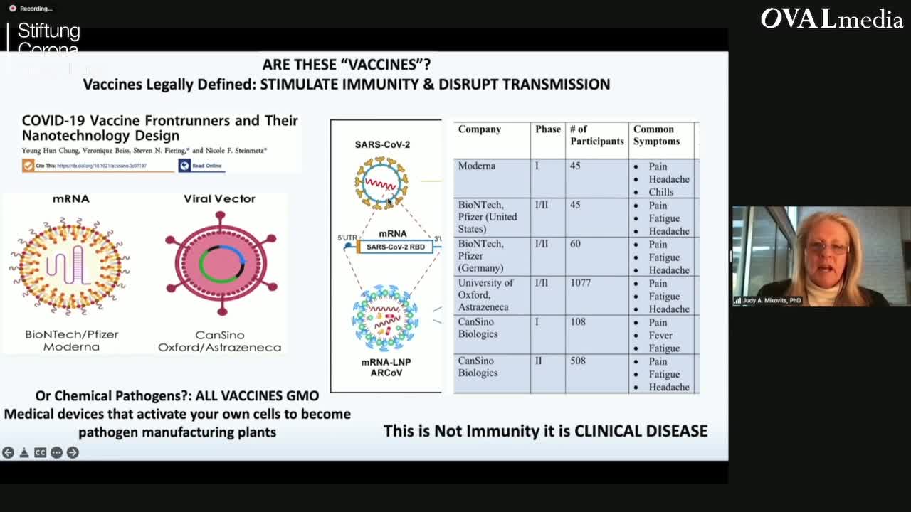 Dr. Judy Mikovitz - Moleqcular biologist and medical researcher The Corona Committee was formed by four lawyers. It is conducting an evidence review of the Corona crisis and actions.