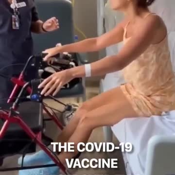 Woman with probably the worst shakes I seen from the vaccine