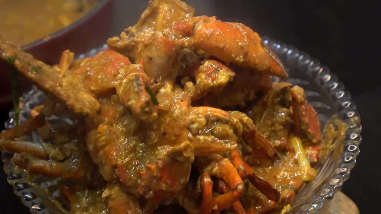 Big Serving Dish Of Famous Sesafood Singapore Chilli Crab