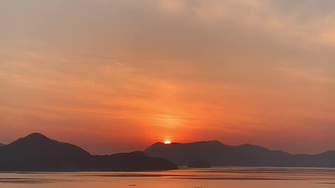 Sunset by the Sea of South Korea