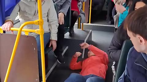 Pregnant girl oversmart man on bus