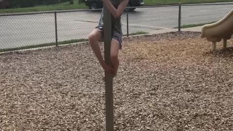 Climbing a Square Pole