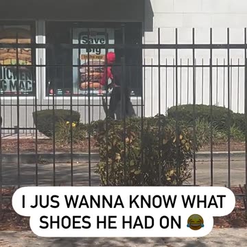 What shoes he have on
