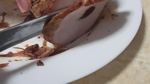Cutting pork