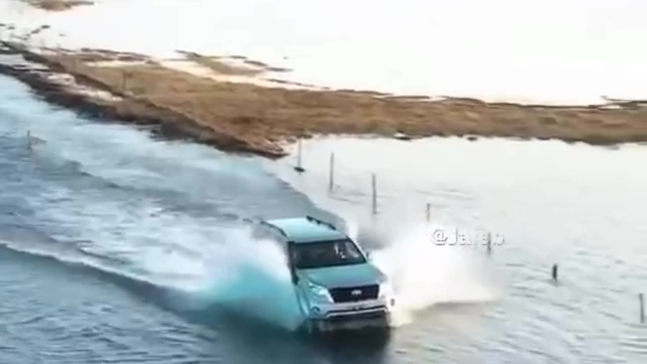 A road in the sea, Iceland