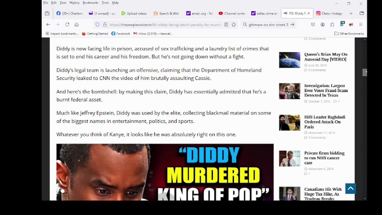 FBI: Diddy Facing Death Penalty for Murder of Michael Jackson