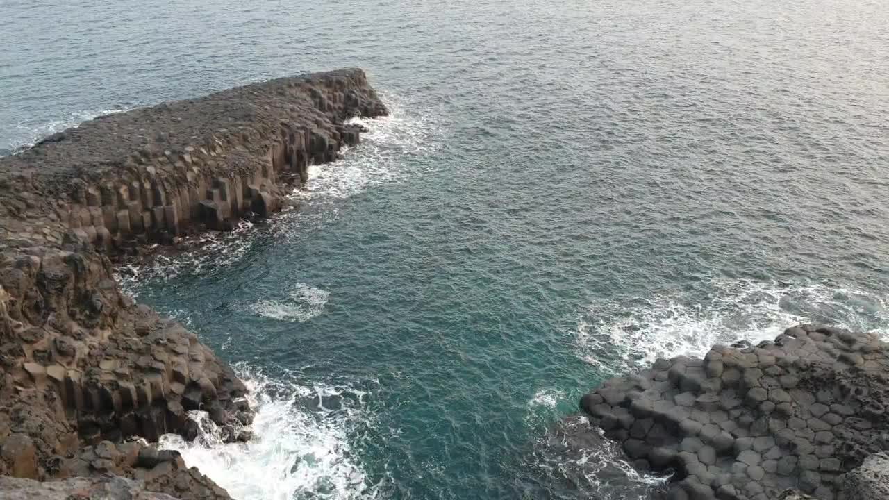 Columnar joints in Jeju Island.