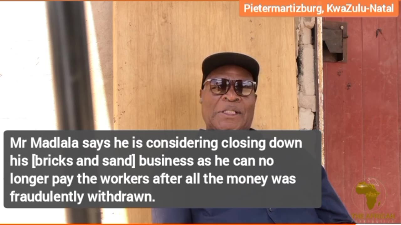 On the ground: Fraudulent transactions on Mr Madlala's account