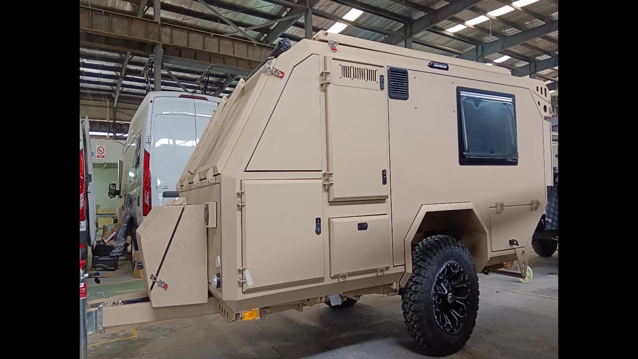 Custom njstar rv desert color off road trailer pictures in recent days