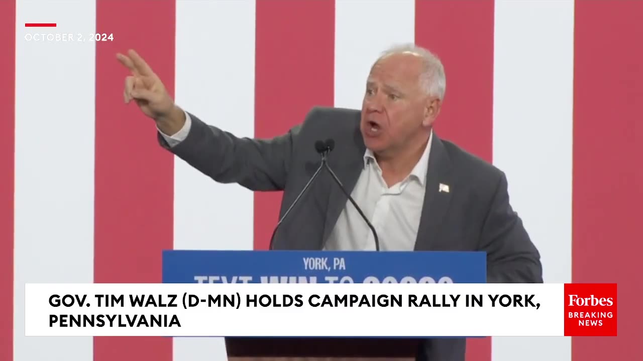 'Character Matters'- Tim Walz Warns Against Electing Trump At Post-VP Debate Pennsylvania Rally