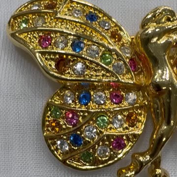 18KGP Butterfly Crystal Brooch (2.25” x 1.5”). Made with Swarovski Crystal. Gift