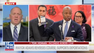 Tom Homan Discusses Recent Meeting With NYC Mayor Eric Adams