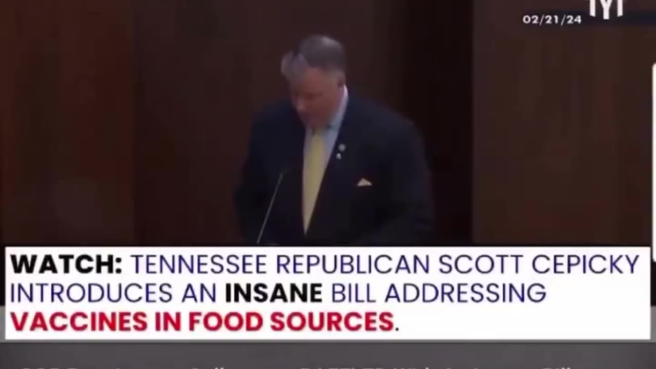 Tennessee Republican Introduces Insane Food Vaccine Legislation, You Know What, Fuck You!!