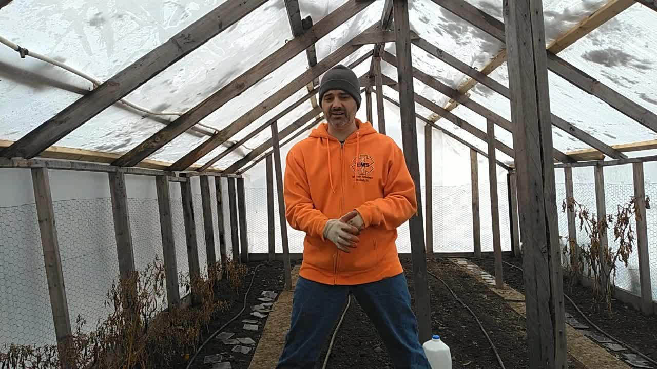 Keeping Snow Off the Greenhouse.