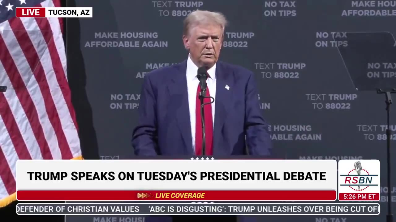 Trump Insults ABC Moderator’s Hair in Arizona Rally, Calls for His Firing