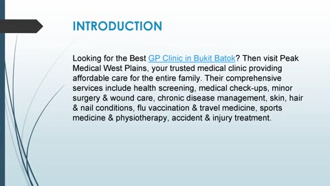Best GP Clinic in Bukit Batok
