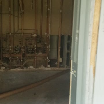 Funky places mold apartment a partial demo but the moldy drywall remains.