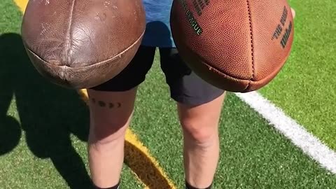 Modern NFL Ball Vs. 1940s NFL Ball!