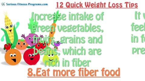 12 quick tips to lose weight easily