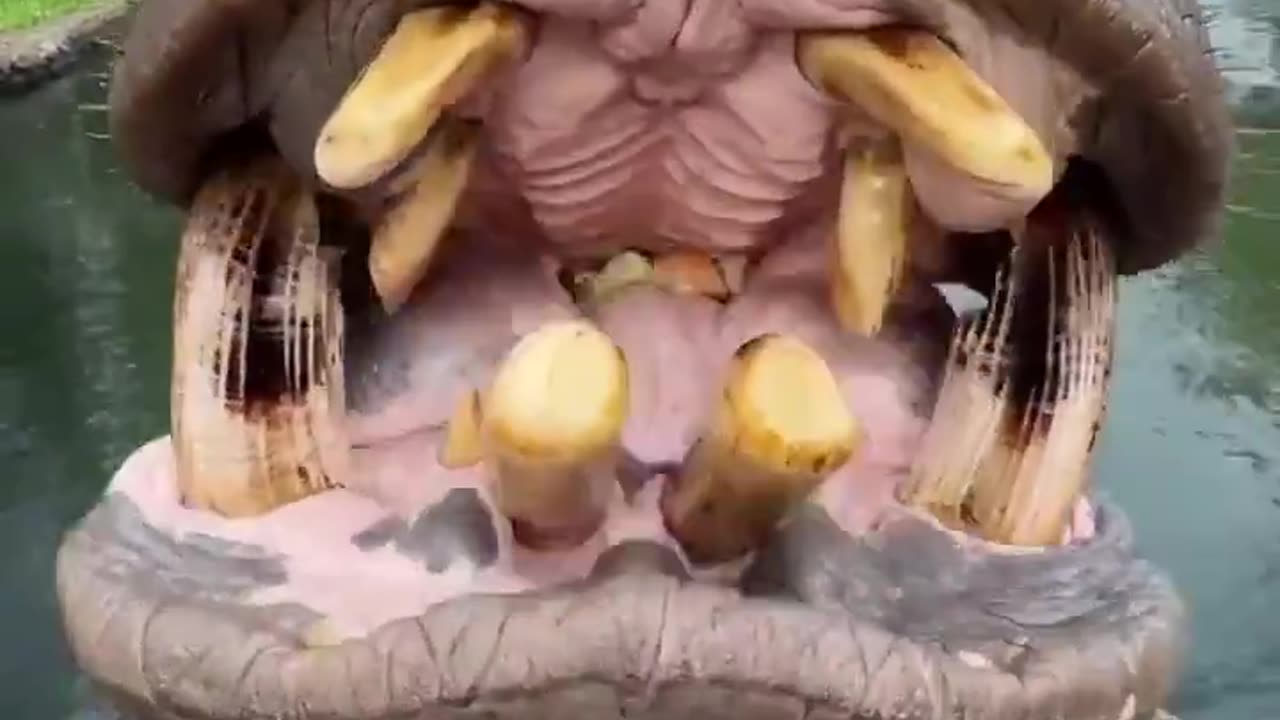 Full mouth check with Komtu the hippo.