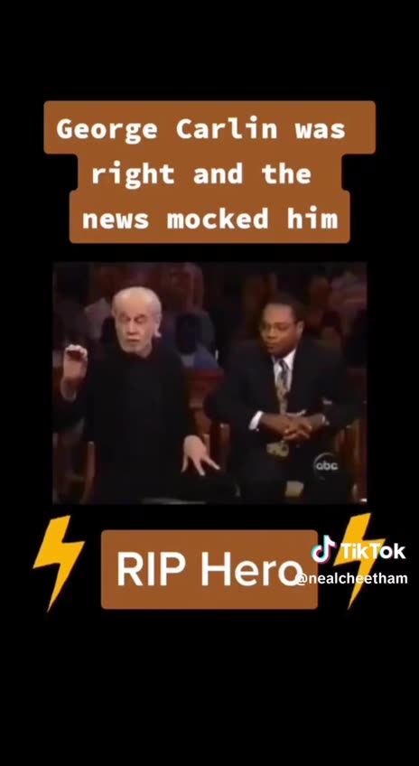 George Carlin Exposes The Cabal (...and the guy sat next to him)