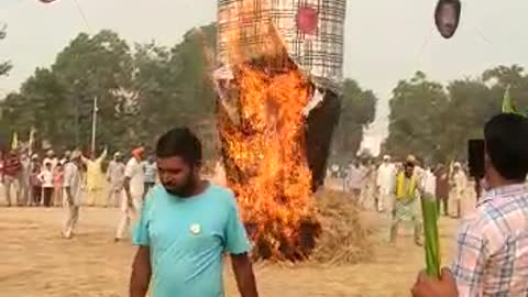 Bjp putala in fire