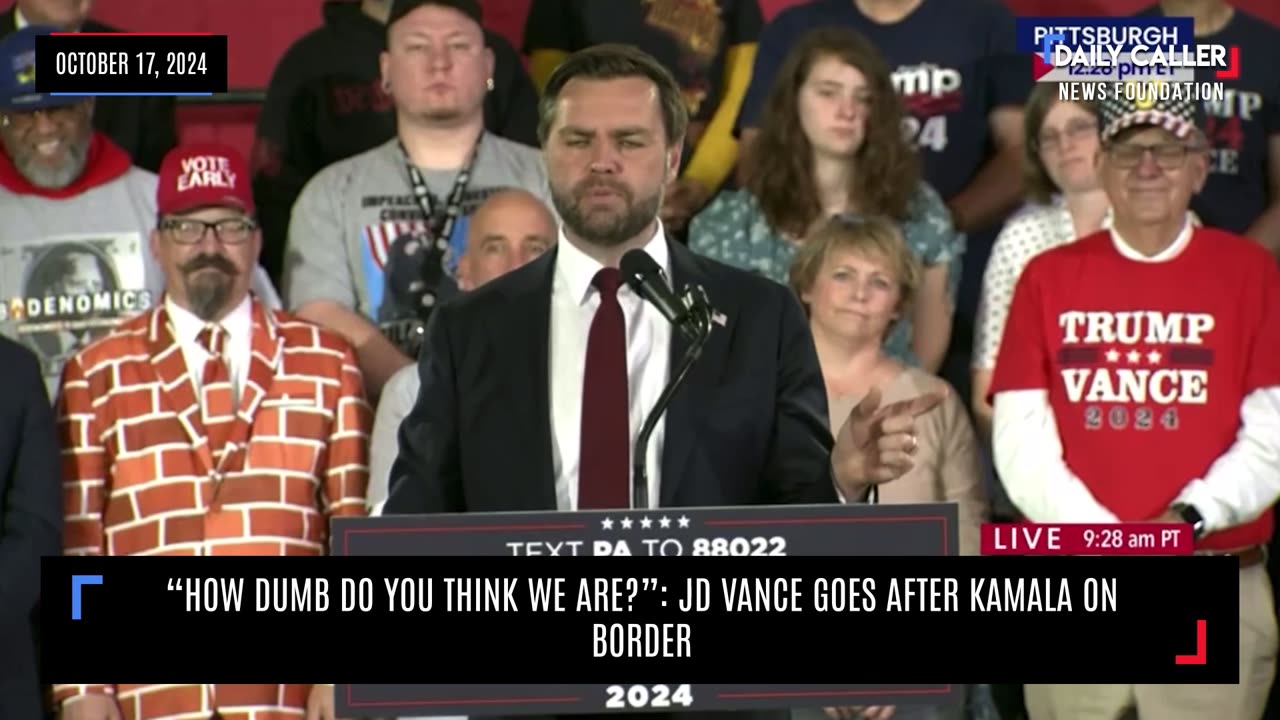 "How Dumb Do You Think We Are?": JD Vance Goes After Kamala On Border