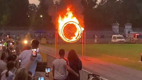 Stuntman Fumbles Ring of Fire Jump