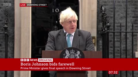 Boris Johnson’s farewell speech as UK prime minister – BBC News