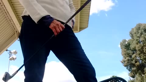 Chilly Golf days Perfect Golf swing with Top Flite Clubs