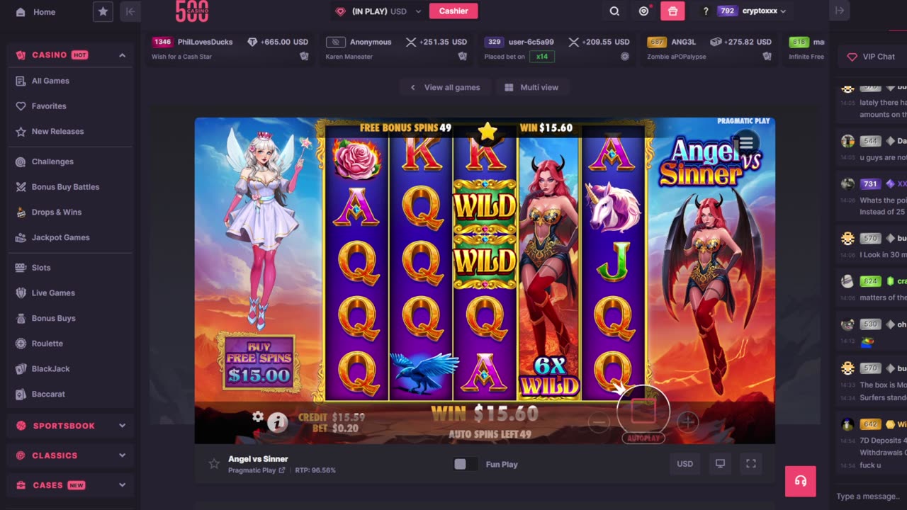 500 Casino - $100 Deposit / 100 Free Spins