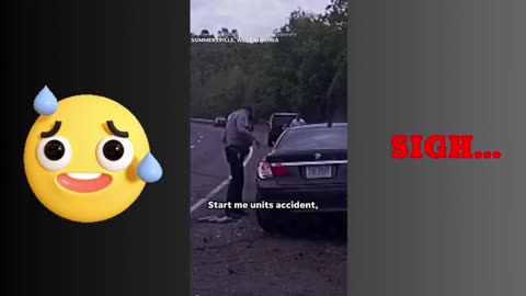 Police officer almost hit...