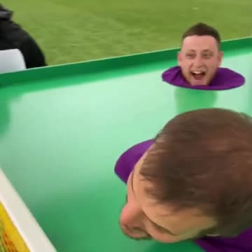 My friends are playing table soccer ⚽