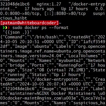docker: ps output to json