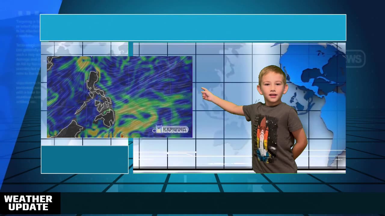 My Grandson as a weatherman