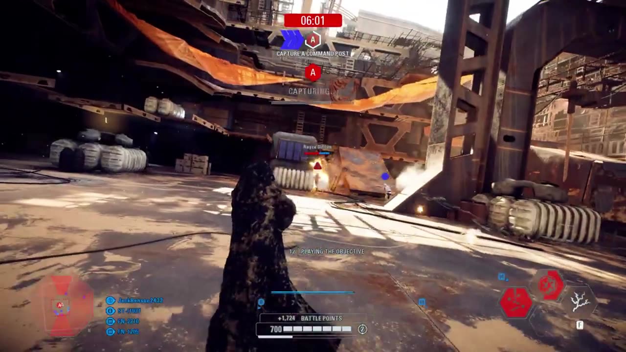 SWBF2: Instant Action Mission (Attack) First Order Jakku Gameplay