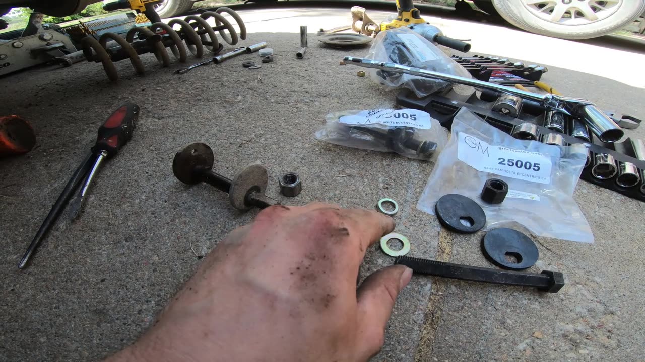 1966 Chevy 2 Nova Camber bolt issues and shock mount replacement.