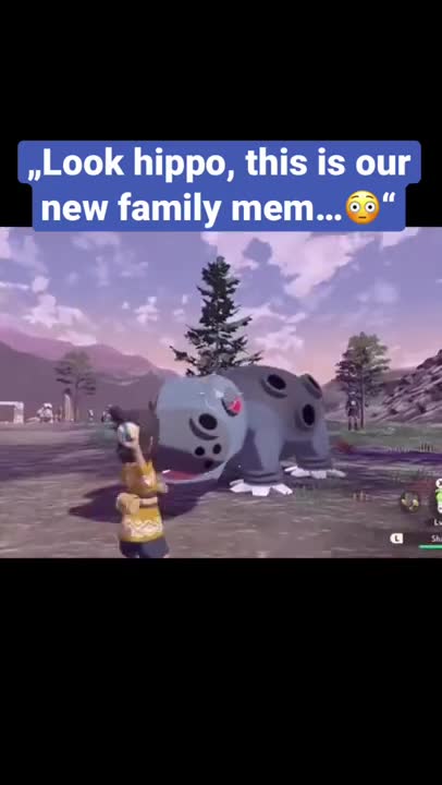 .Showing hippo the new family member 💀🤣