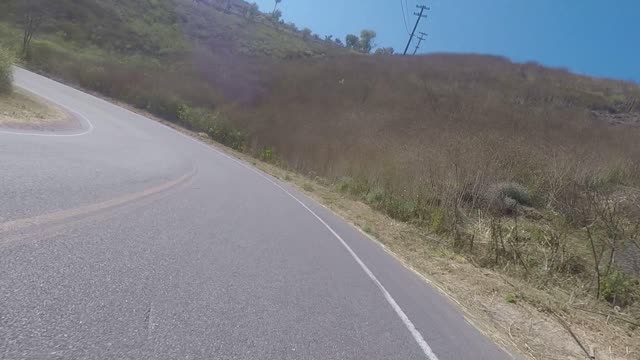 Motorcycling on Latigo Canyon Road (CA).