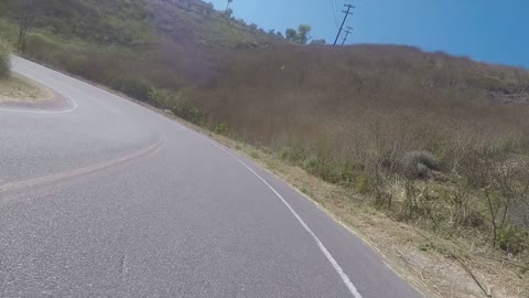 Motorcycling on Latigo Canyon Road (CA).