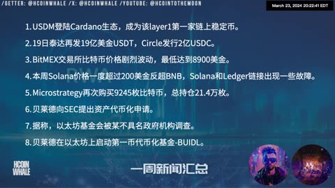 #HCoinWhale EP58 MAR 23, 2024 RWA(real world asset)真实资产代币化