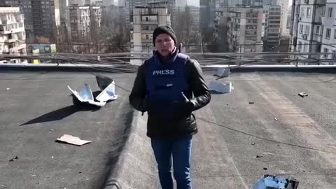 Reporter video of destroyed Ukraine