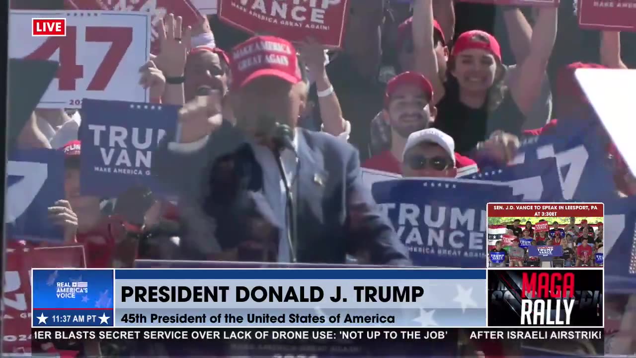 President Trump gets the crowd in NC FIRED UP!!