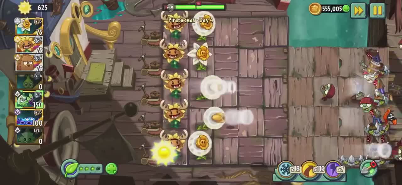 Plants vs Zombies 2 Pirate Seas - Day 4