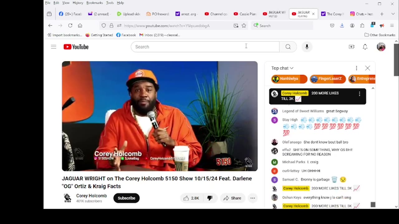 JAGUAR WRIGHT on The Corey Holcomb 5150 Show