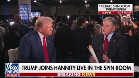 President Trump went on Hannity after the debate