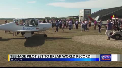 Teen pilot on track for solo global flight world record