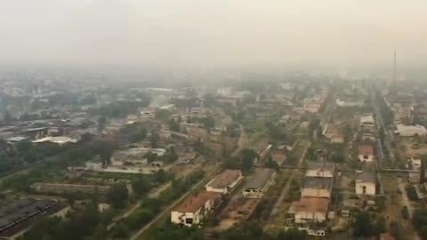 Industrial area of ​​the Azot plant in Severodonetsk. Aerial view