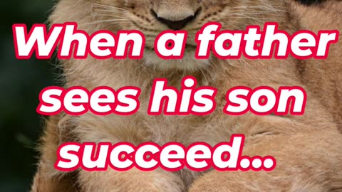 When a father sees his son succeed.....